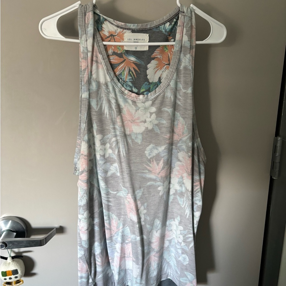 Sol Angeles Floral “Inside-out” Tank Top